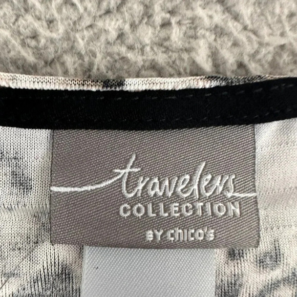 Chicos Travelers Open Front Cardigan Size 0 Slinky Animal Print Y2K Leopard - Picture 4 of 14